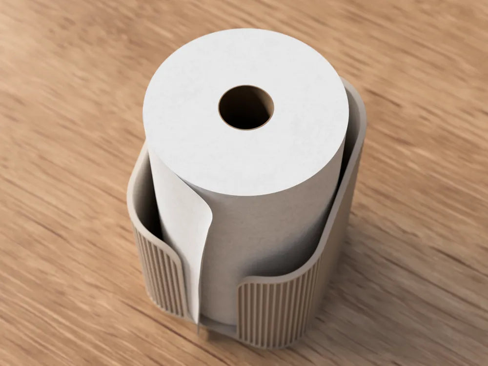 LatteCraft Japandi Paper Towel Holder Matte Latte Brown