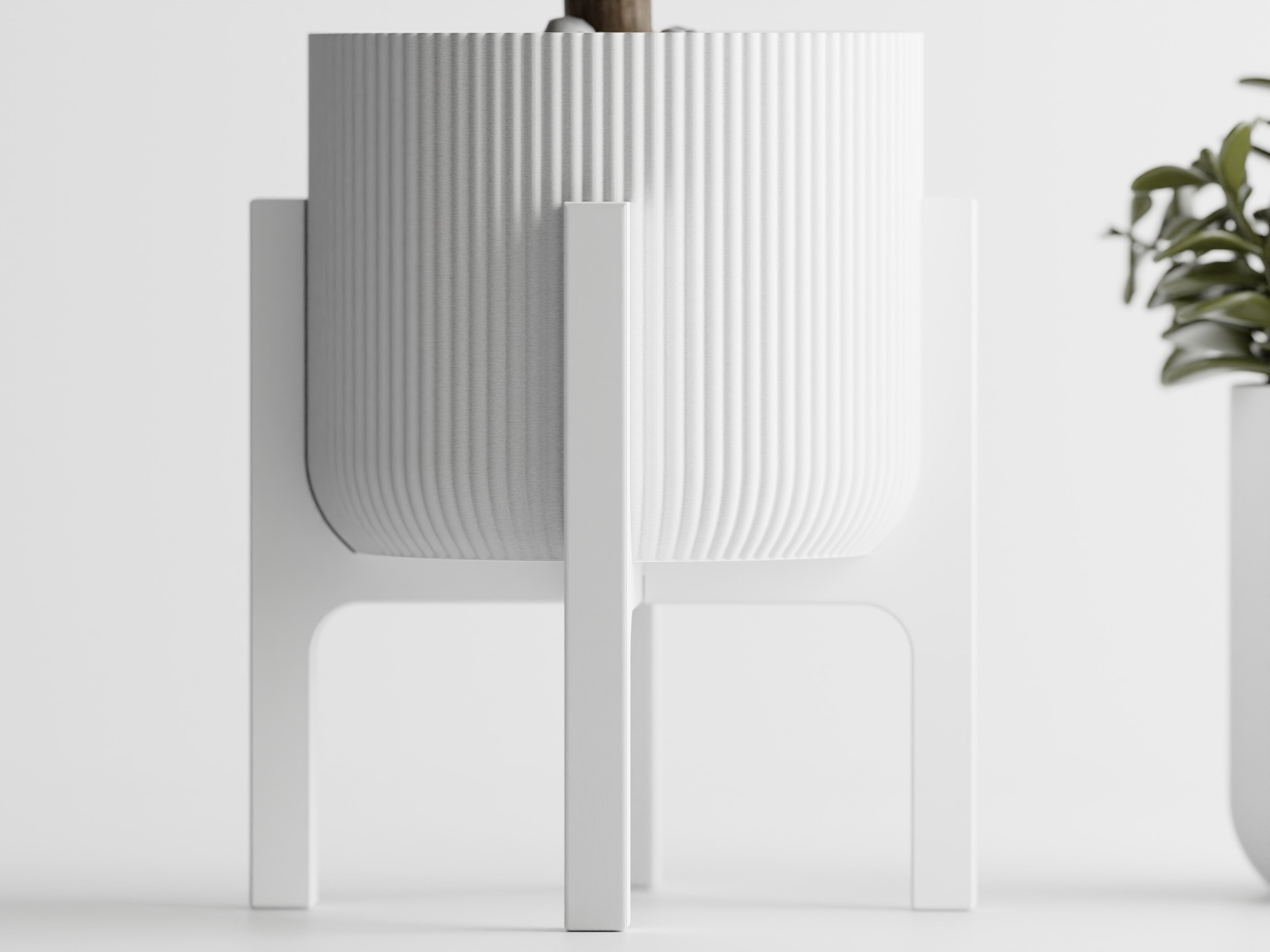 Elevare 3D Printed Plant Pot On Four Legged Platform