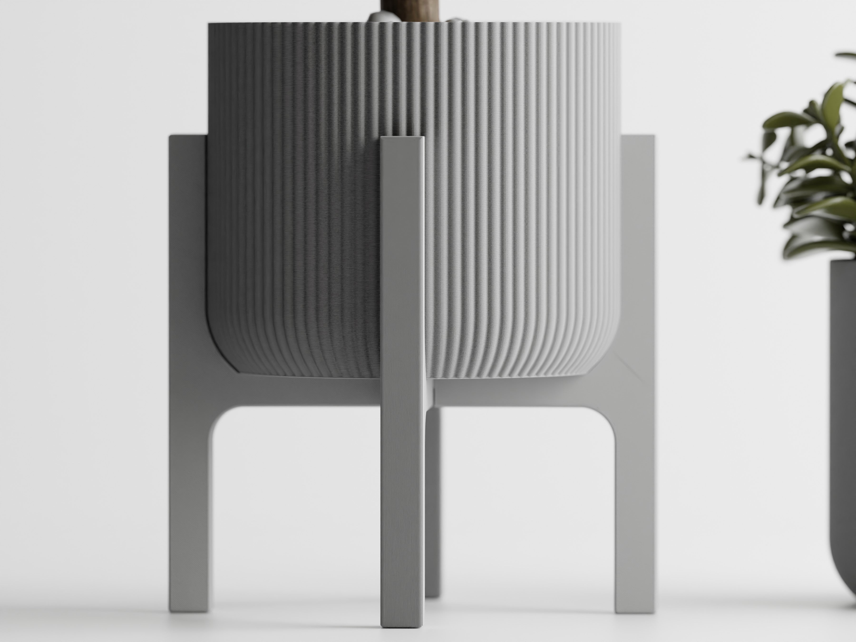 Elevare 3D Printed Plant Pot On Four Legged Platform