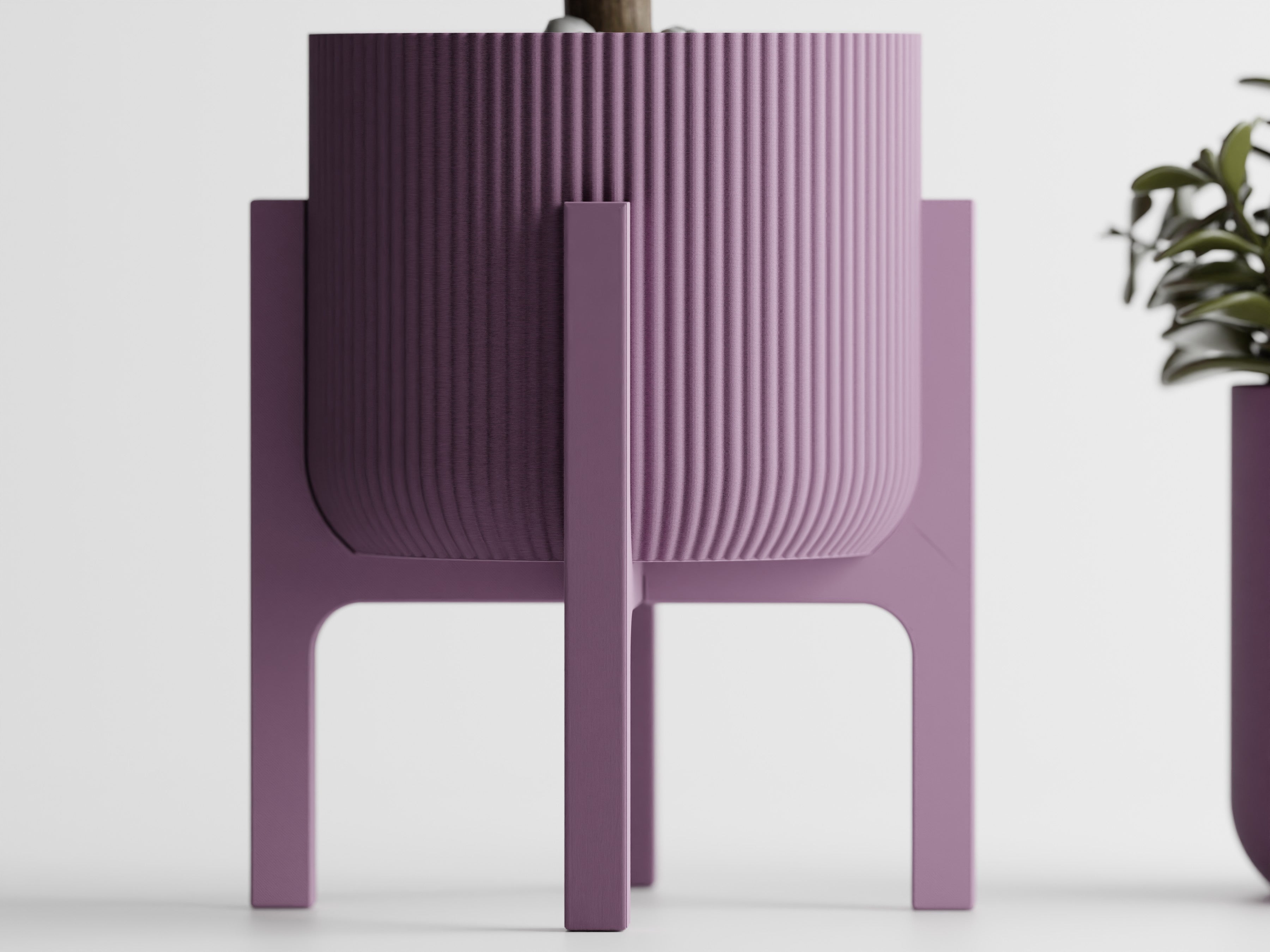 Elevare 3D Printed Plant Pot On Four Legged Platform