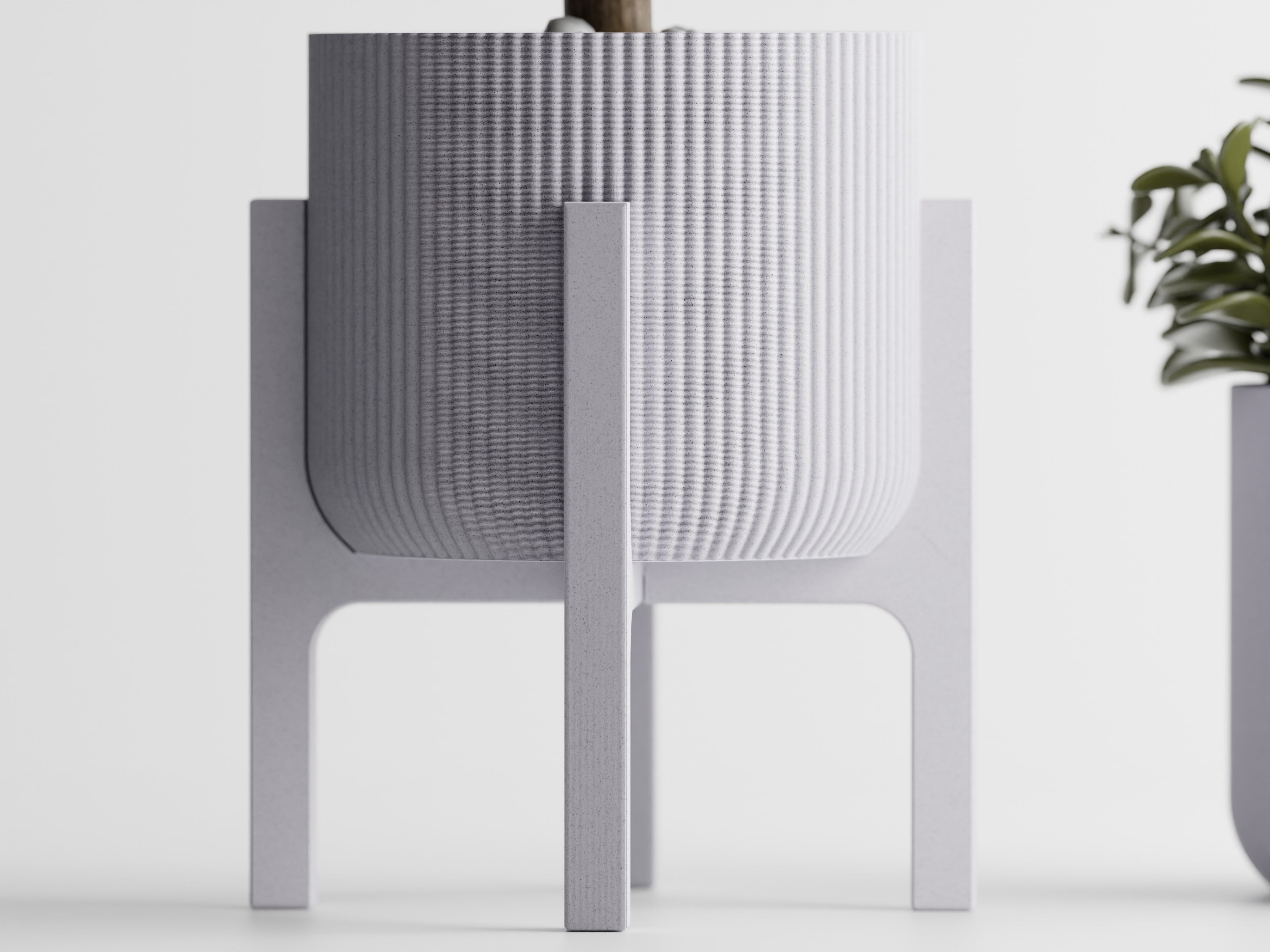 Elevare 3D Printed Plant Pot On Four Legged Platform