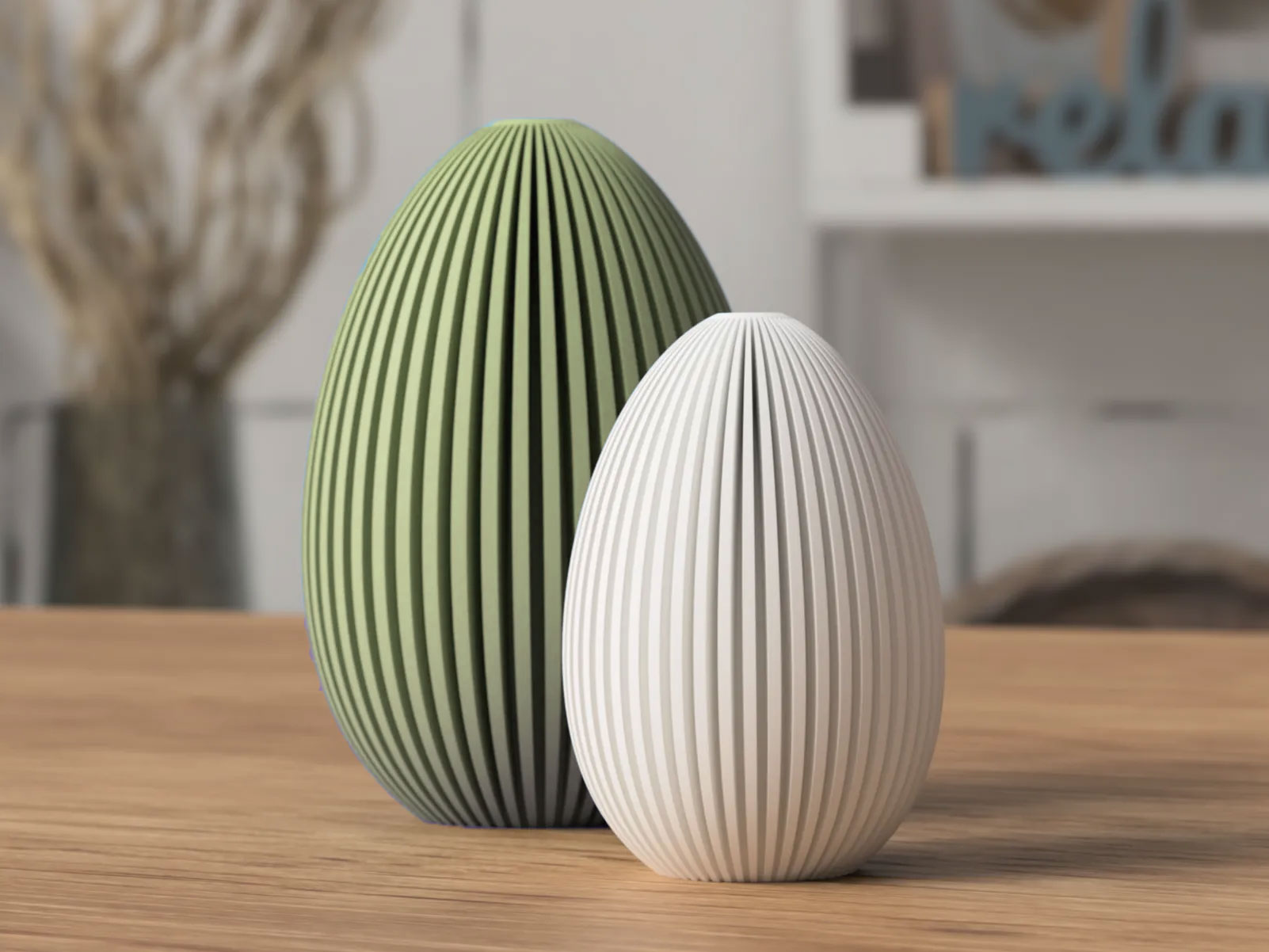 LumiEgg Glowing 3D Printed Easter Egg Centerpiece Large And Small