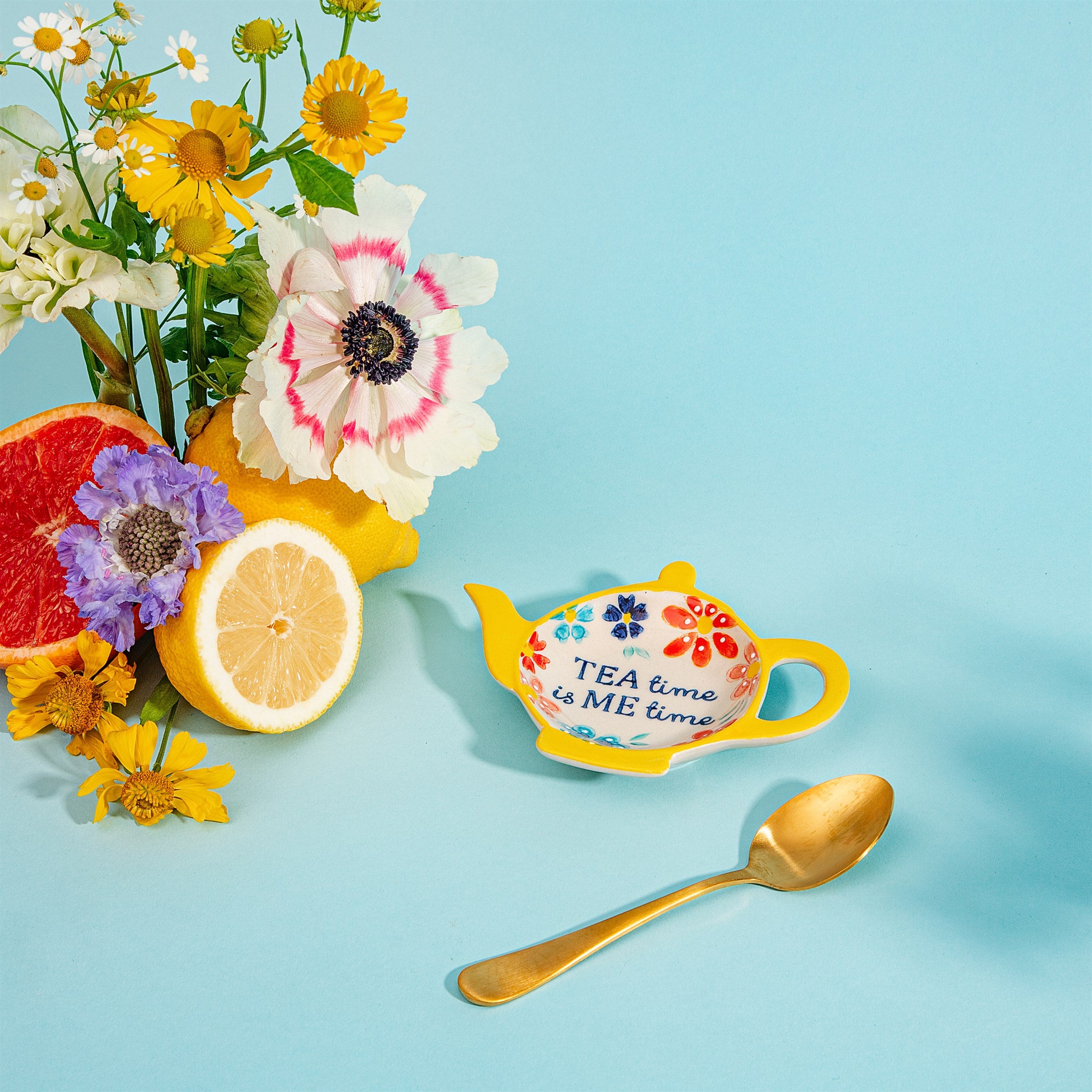 Folk Floral Tea Bag Tidy Seventies Inspired Pattern Kitchen Organizer