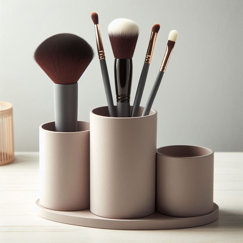 NovaCraft 3D Printed Makeup Organizer and Brush Holder for Vanity