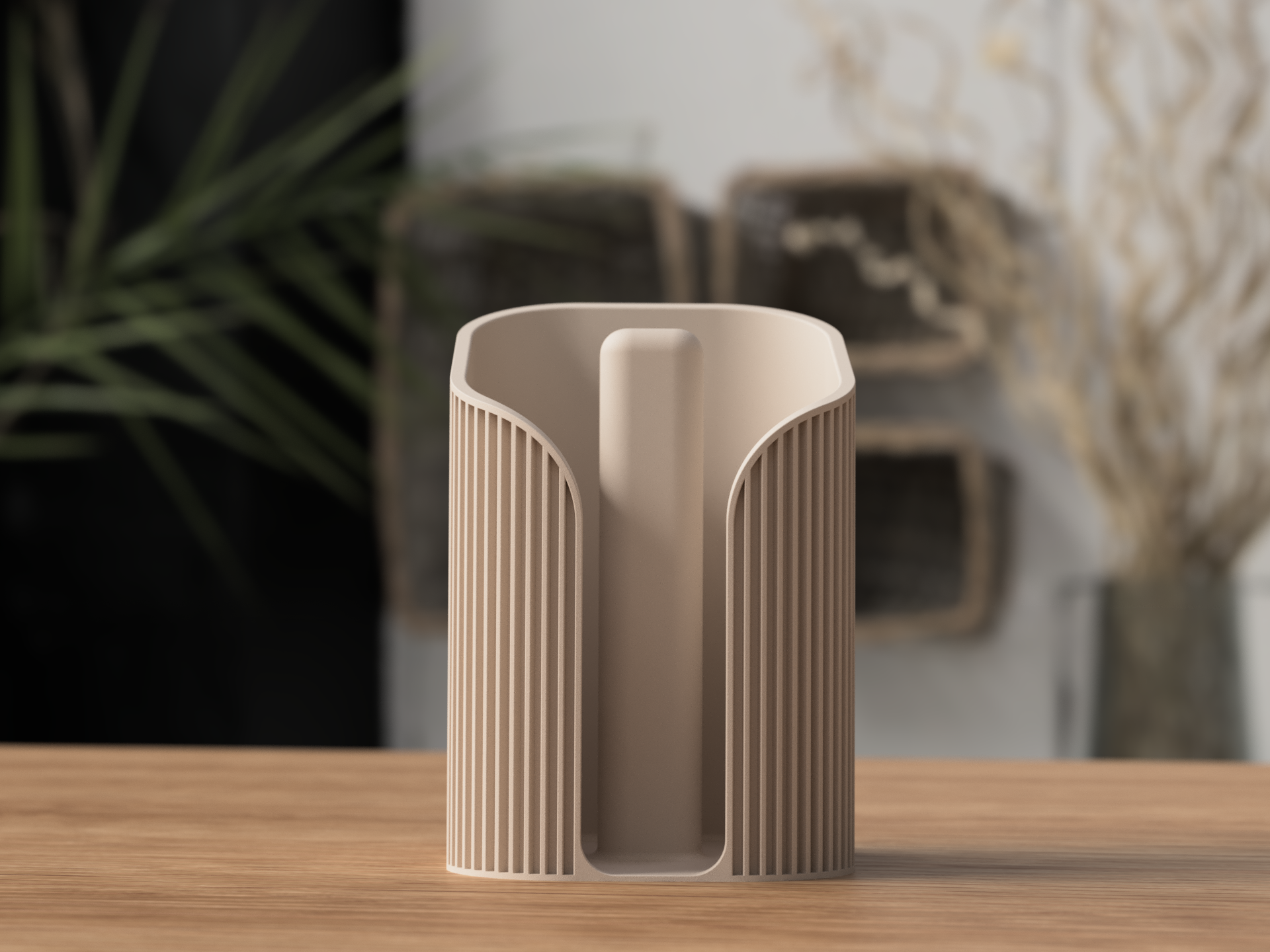 LatteCraft Japandi Paper Towel Holder Matte Latte Brown