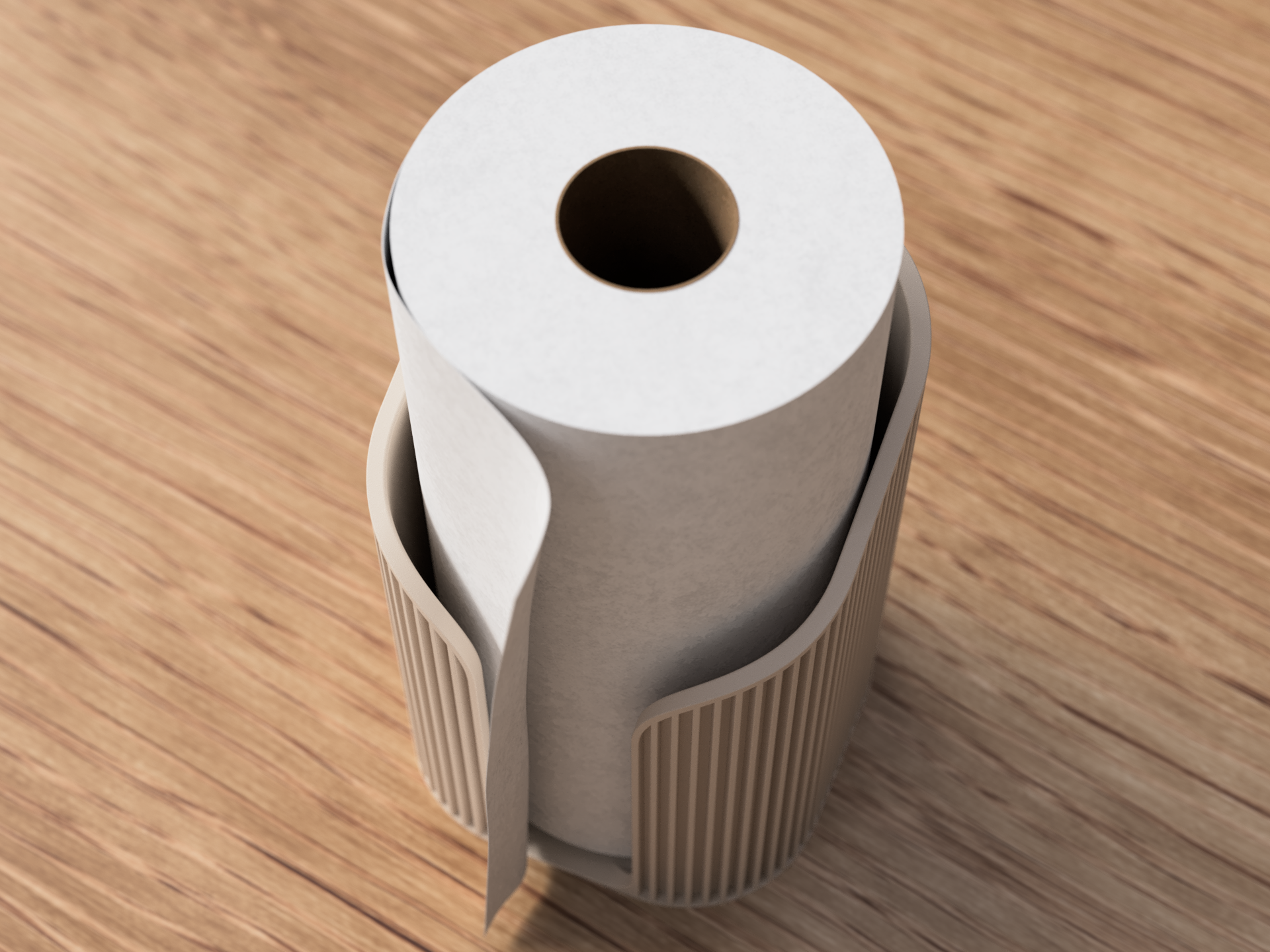 LatteCraft Japandi Paper Towel Holder Matte Latte Brown