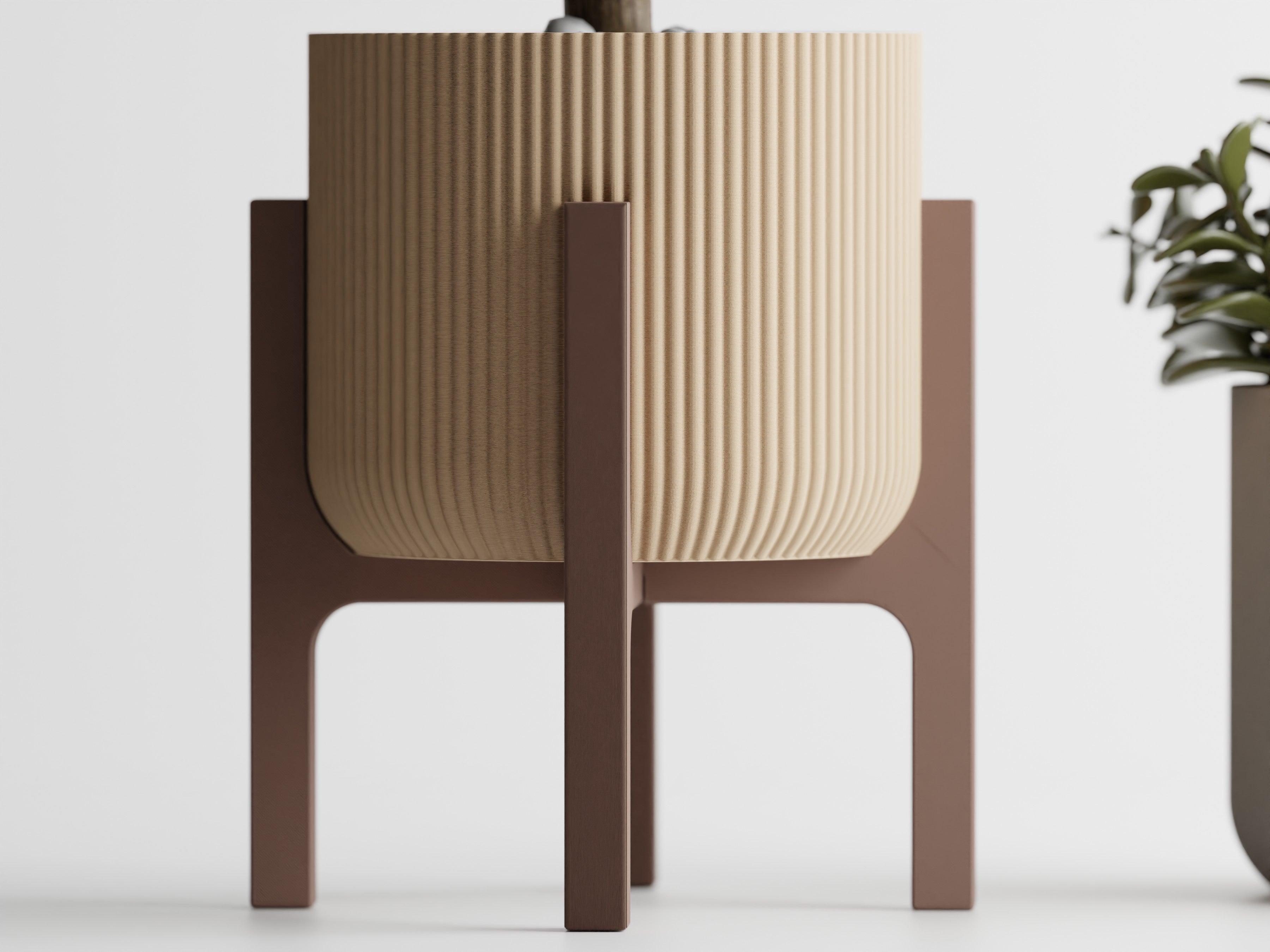 Elevare 3D Printed Plant Pot On Four Legged Platform