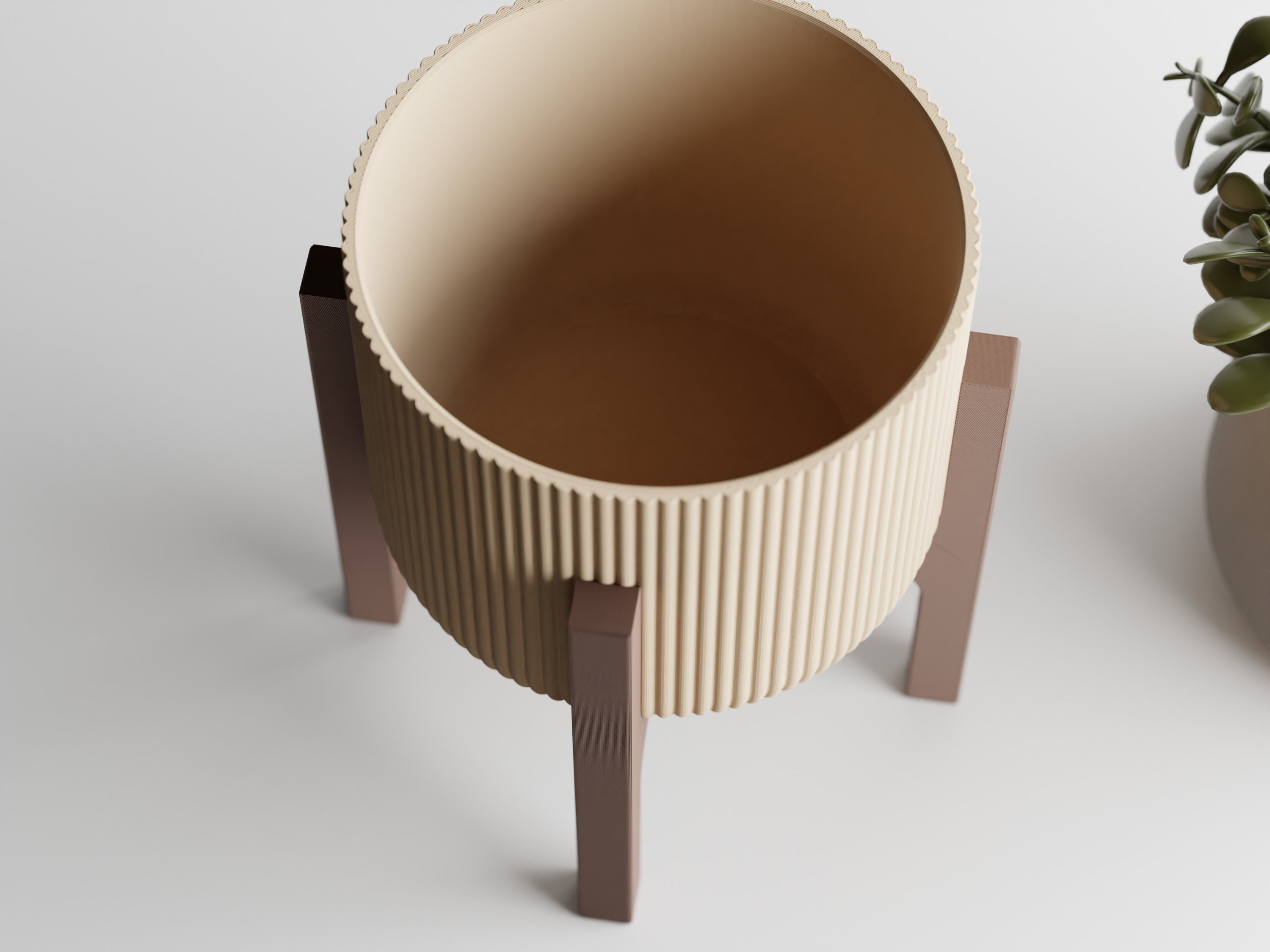 Elevare 3D Printed Plant Pot On Four Legged Platform