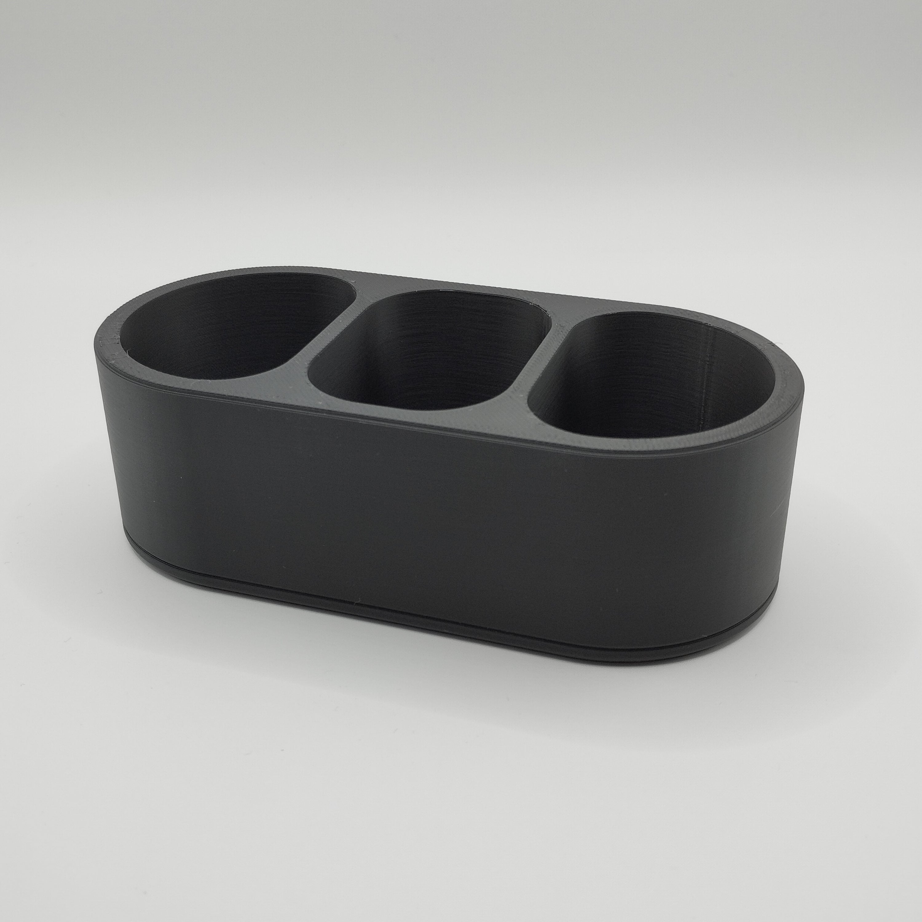 NovaTech 3D Printed Rounded Remote Caddy for Up to Three Remotes