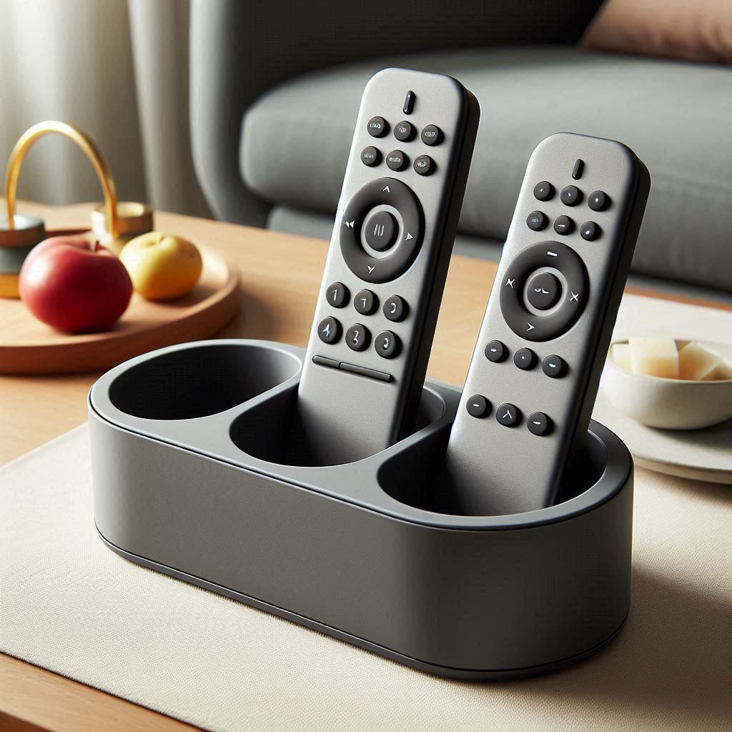 NovaTech 3D Printed Rounded Remote Caddy for Up to Three Remotes