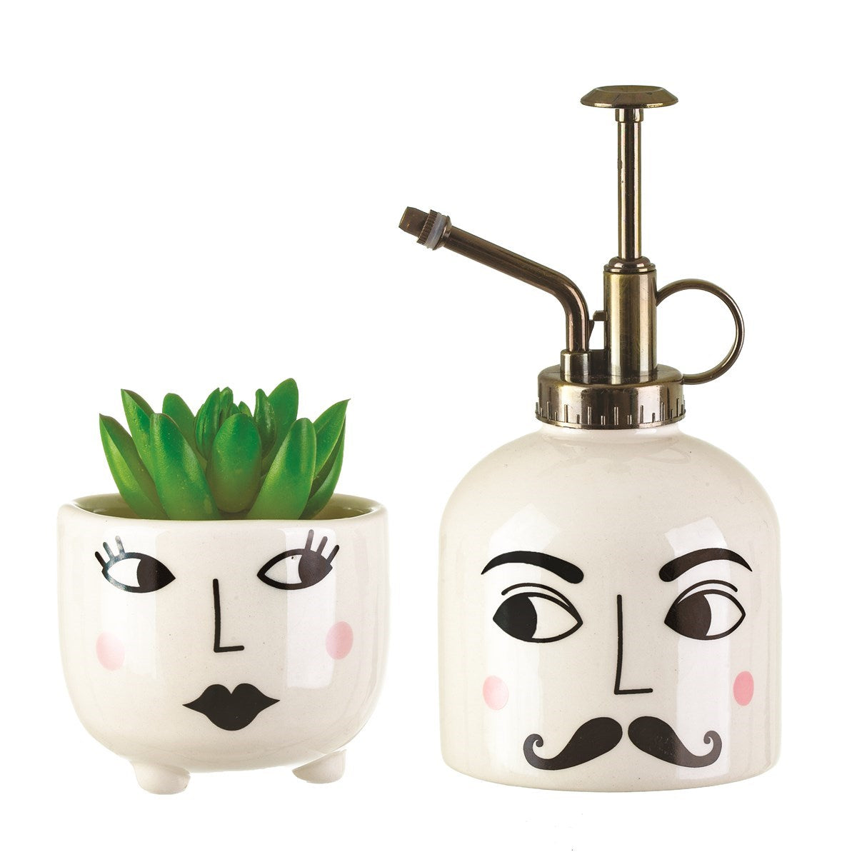 Sass & Belle Mister & Mrs White Plant Set