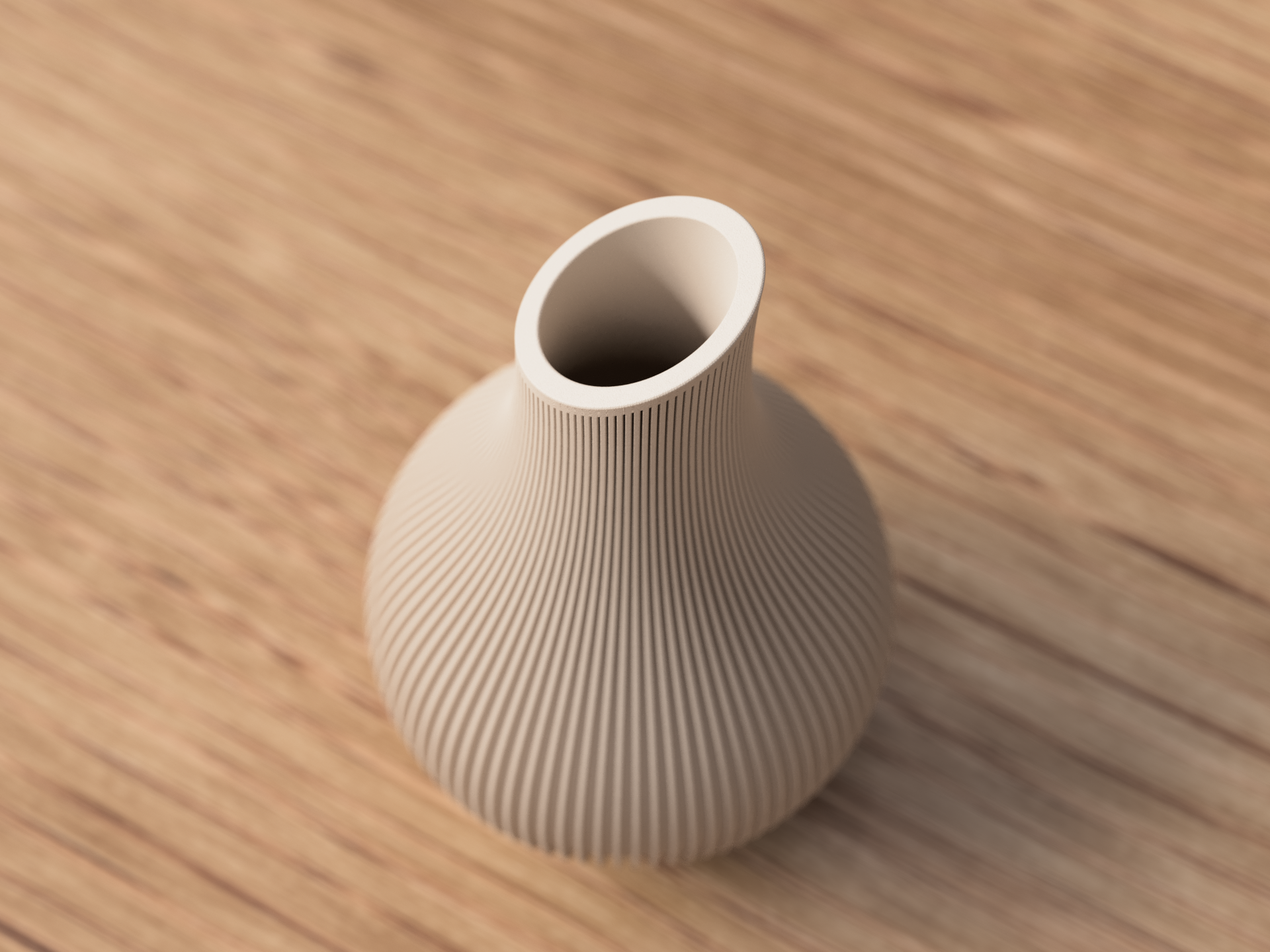 Shizu Japandi Vase Homeware With Subtle Ribbed Detailing