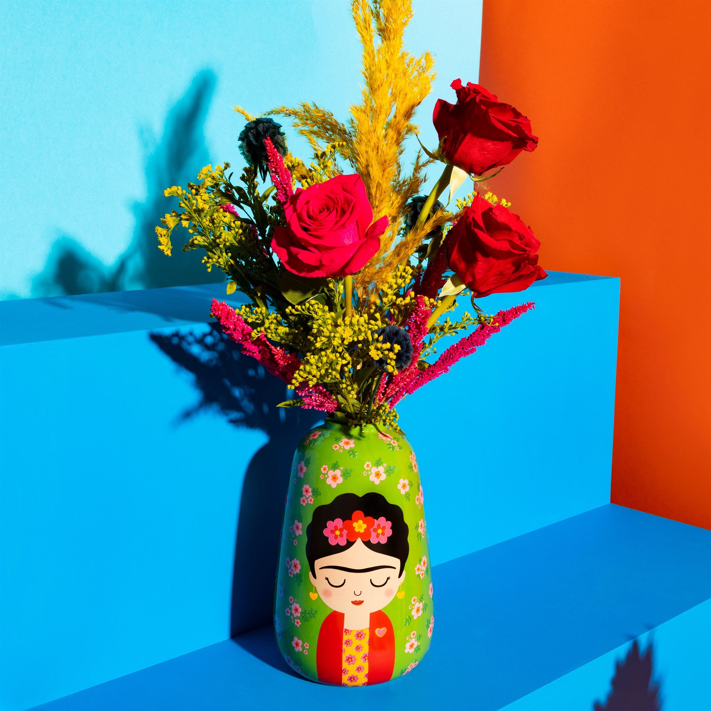 Floral Frida Large Ceramic Vase for Modern Home Decor