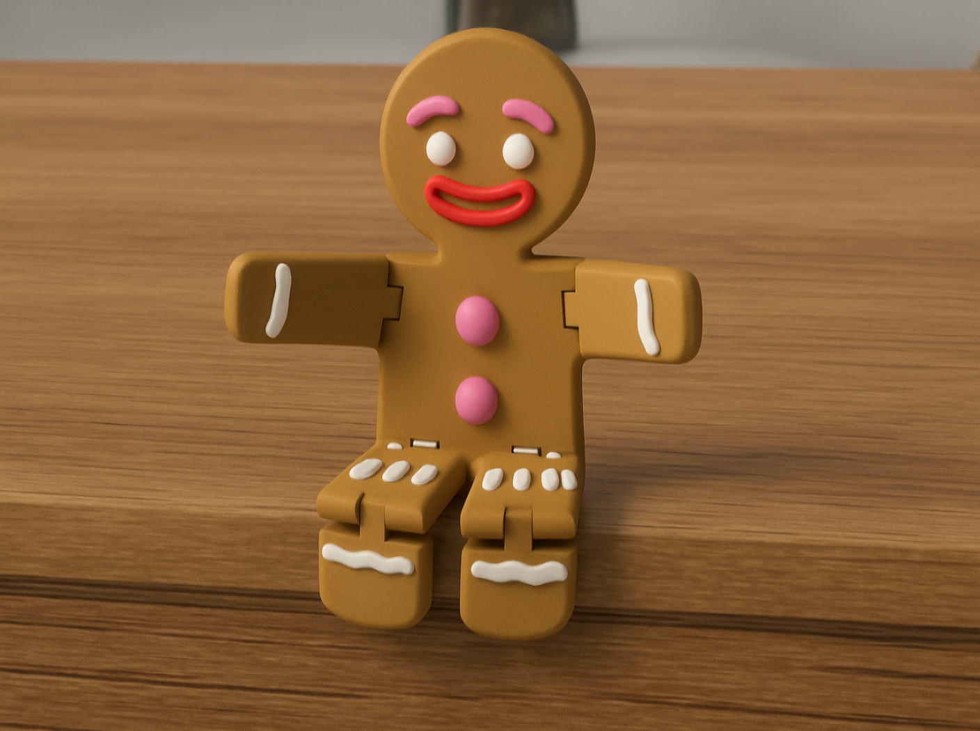 GleamCraft Articulated Gingerbread Man Figurine With Joints