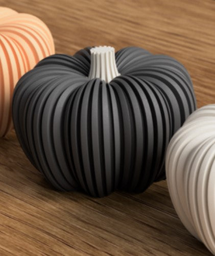 NovaHome 3D Printed Pumpkins Three Refined Shades 90 mm Tall