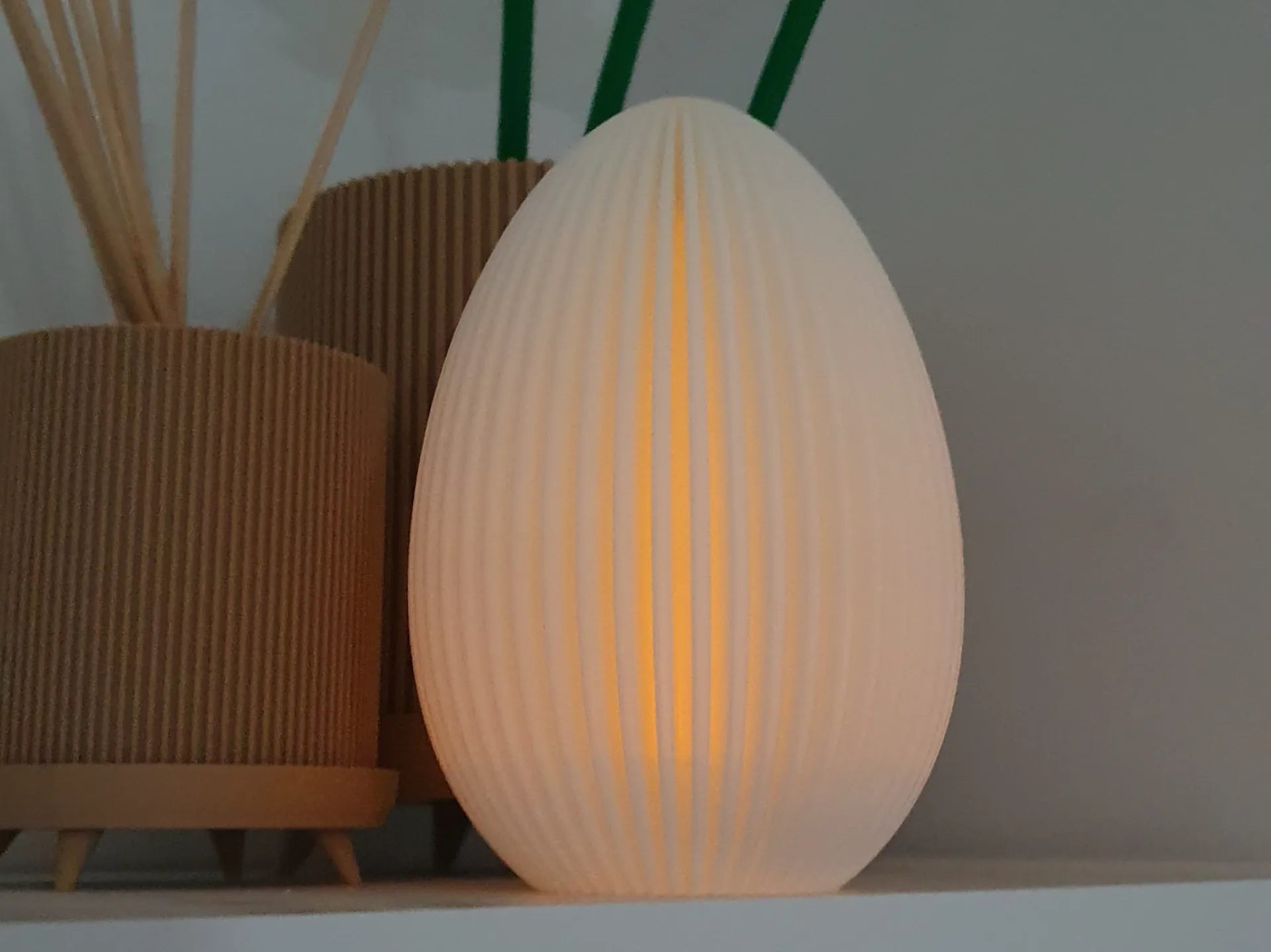 LumiEgg Glowing 3D Printed Easter Egg Centerpiece Large And Small