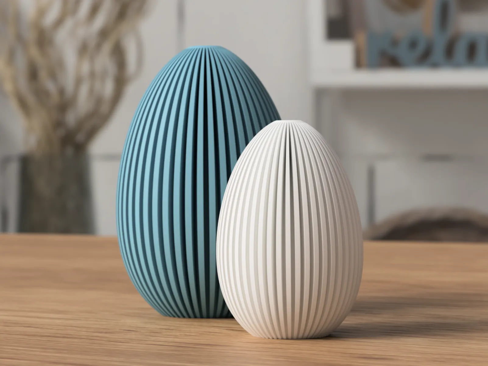 LumiEgg Glowing 3D Printed Easter Egg Centerpiece Large And Small