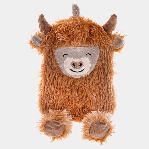Brown Highland Cow Hot Water Bottle Gift For Cozy Winter Nights