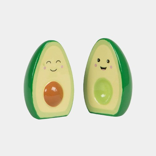 Happy Avocado Salt And Pepper Shaker Set For Quirky Kitchen Decor