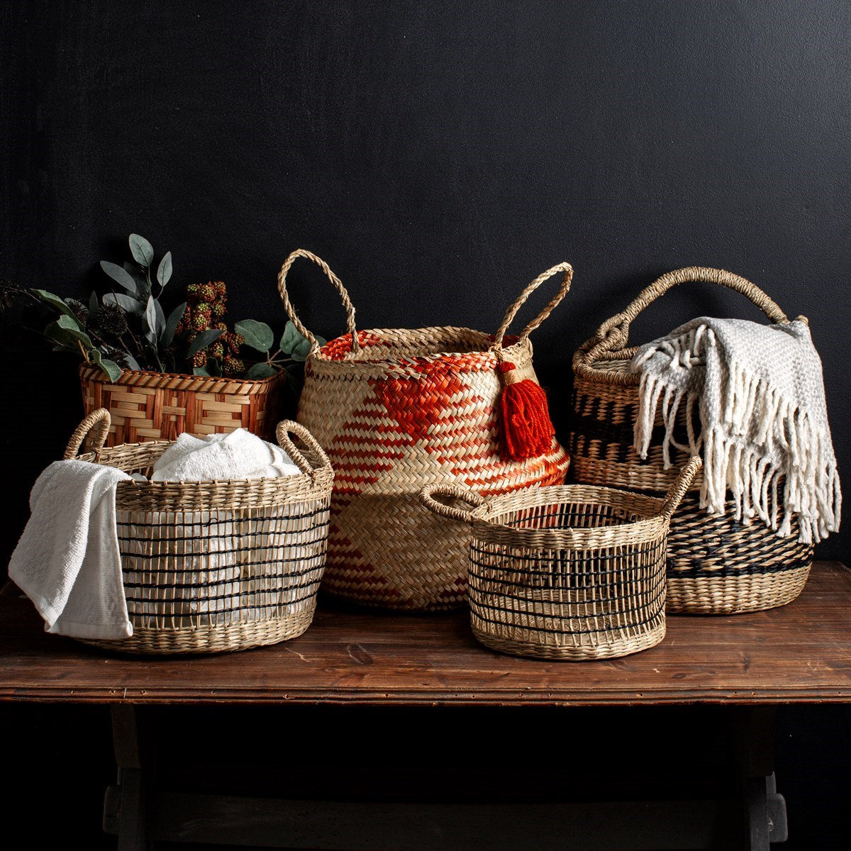 Sass & Belle Seagrass Open Weave Baskets
