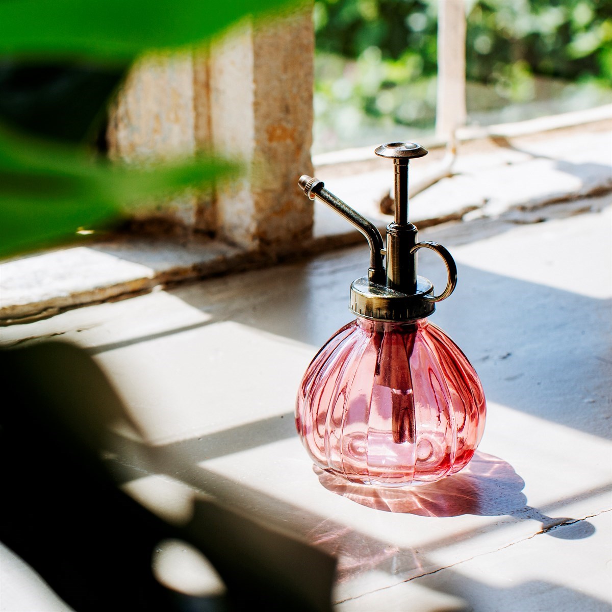 Sass And Belle Pink Glass Plant Mister Bohemian Home Accessory