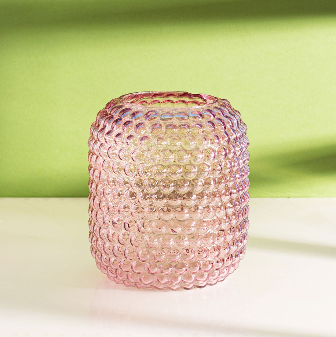Sass & Belle Pink Glass Bobble Vase