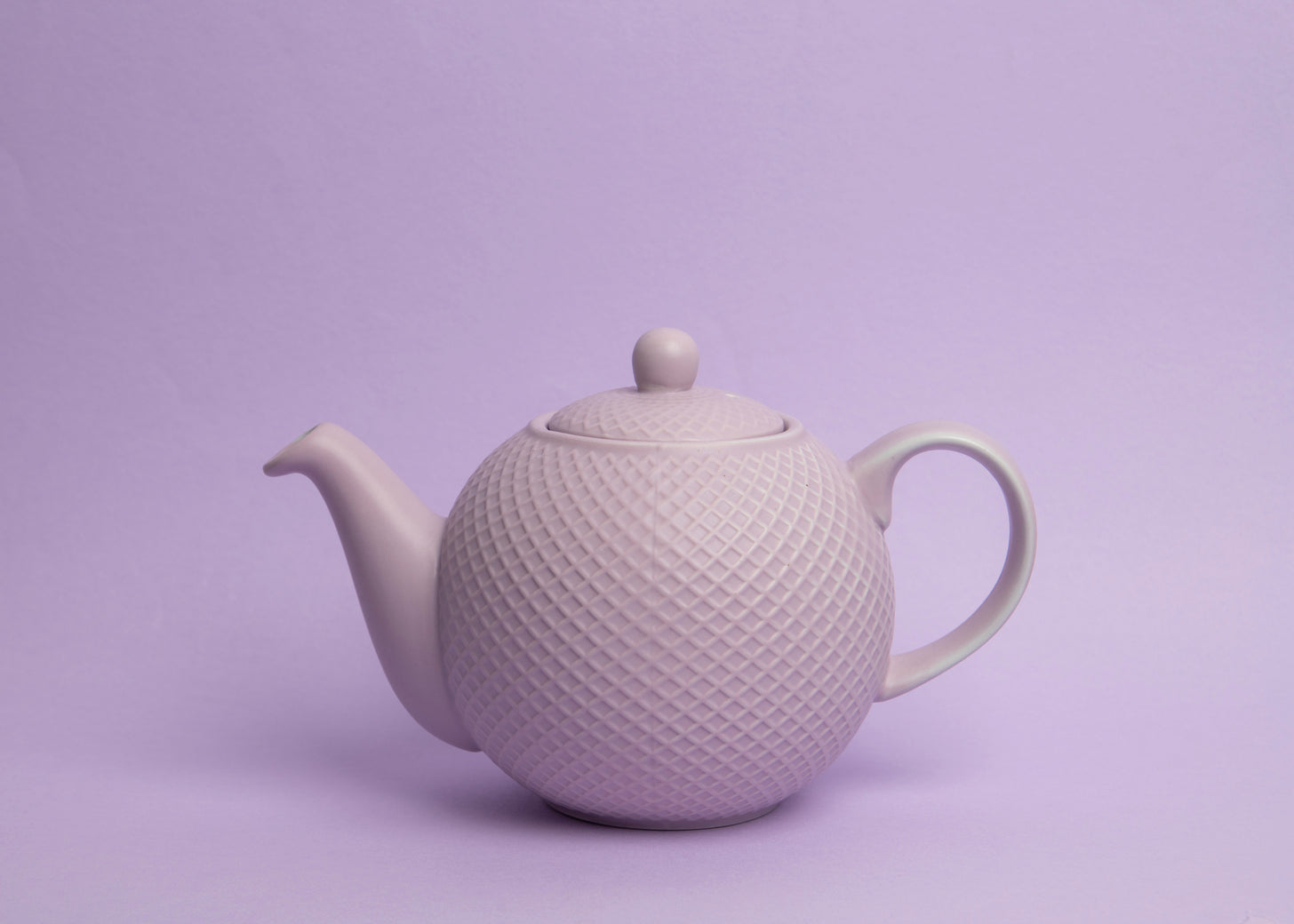 London Pottery Globe Textured Teapot with Strainer, 4-Cup, Lilac