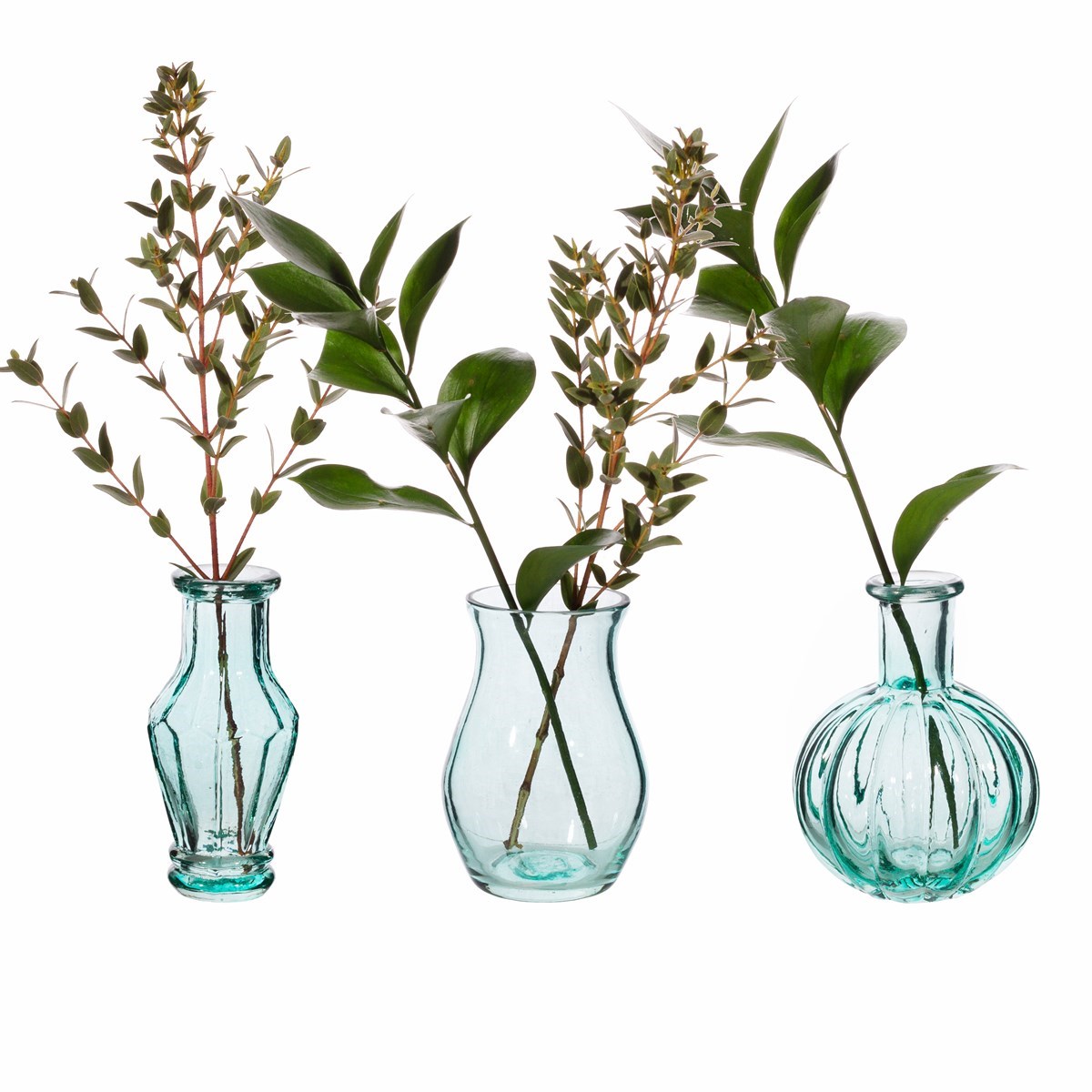 Sass & Belle Recycled Glass Vintage Bud Vase Set