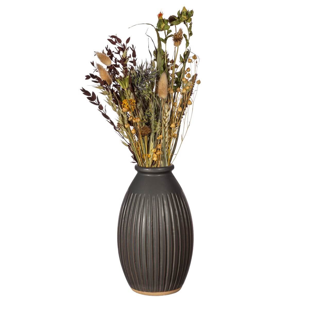 Sass and Belle Japandi Grooved Vase for Modern Home Decor