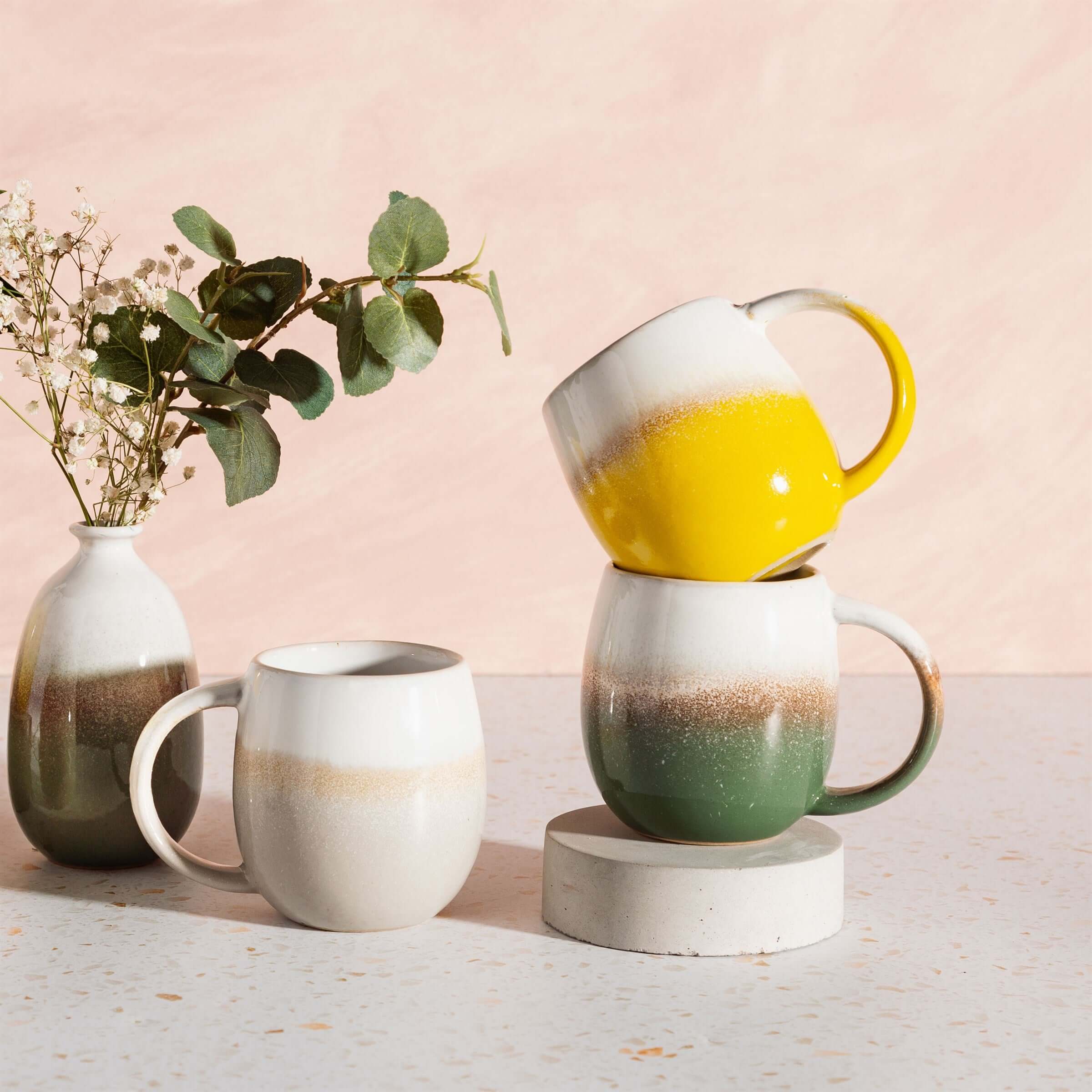Sass And Belle Dip Glazed Ombre Grey Stoneware Mug 260ml
