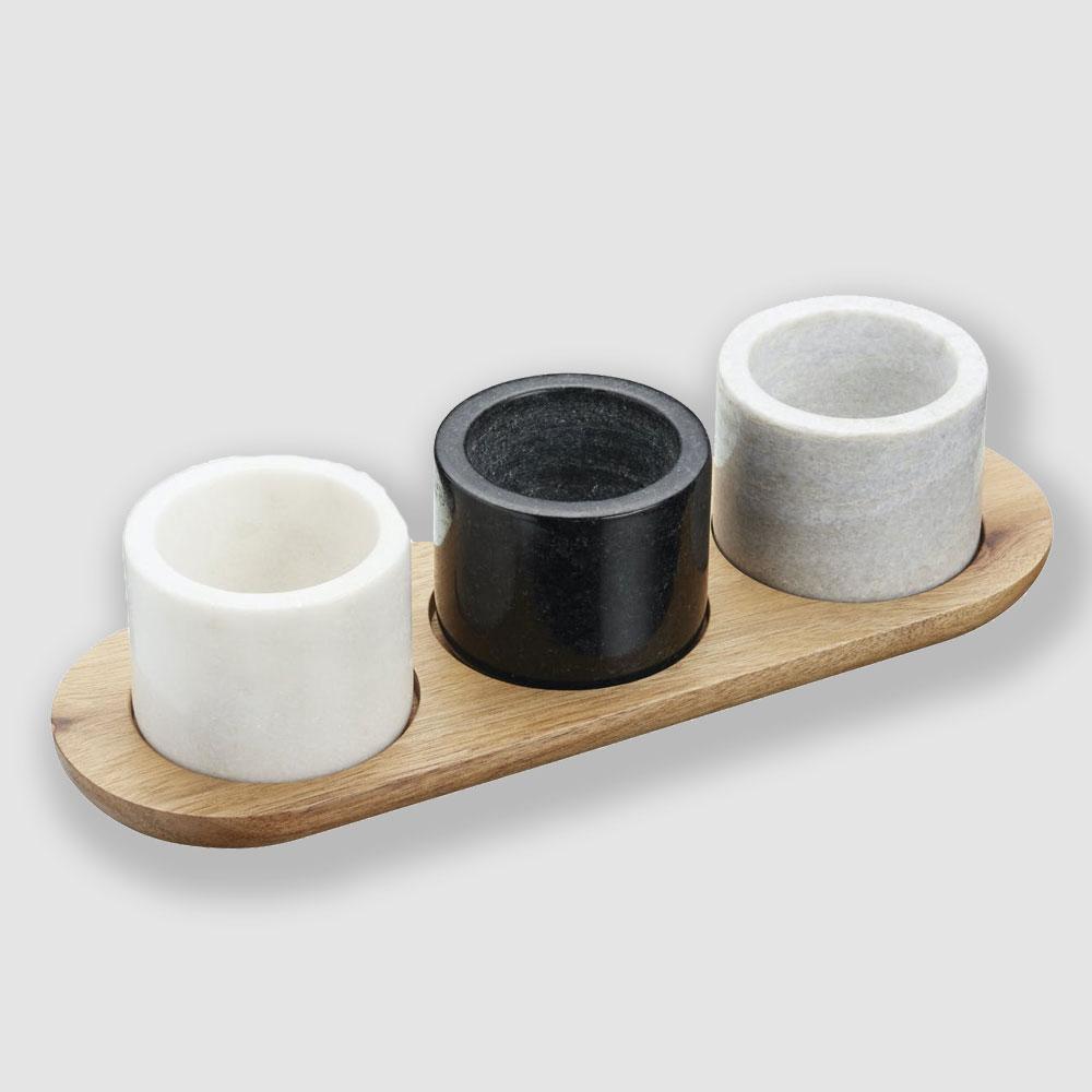 Artesa - Artesà Marble 3 Piece Serving Set - Serveware - mzube - ART3PCDIP