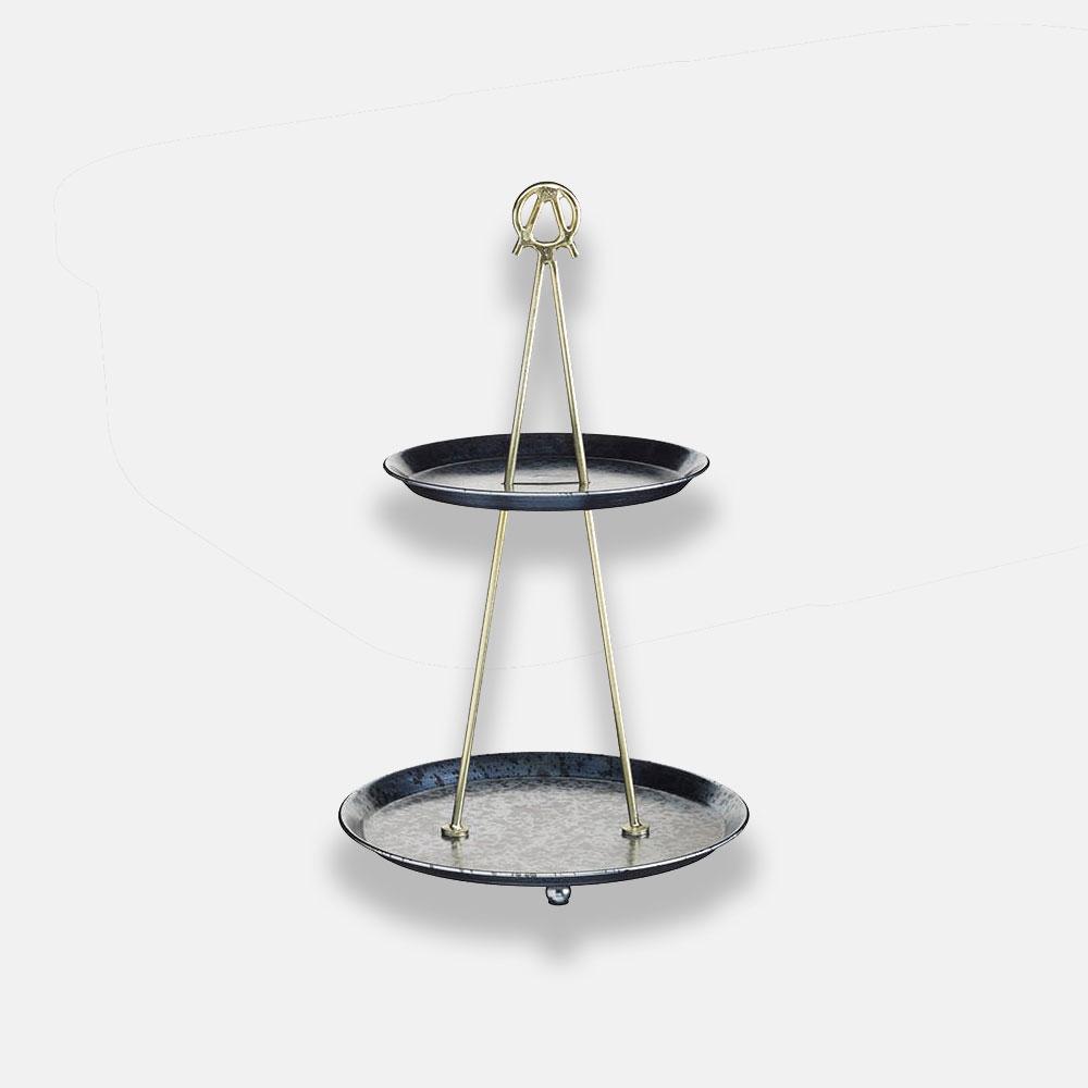 Kitchencraft - Artesà Two Tier Serving Stand - Serveware - mzube - ARTBLU2TCS