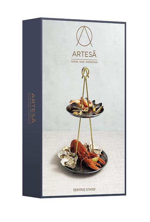 Kitchencraft - Artesà Two Tier Serving Stand - Serveware - mzube - ARTBLU2TCS