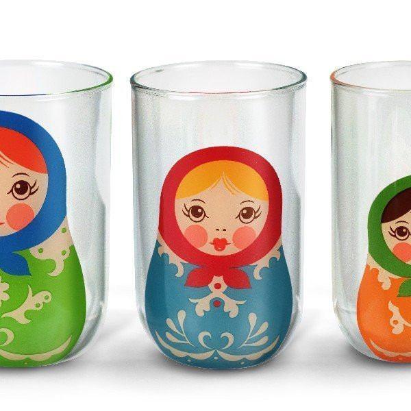 Fred - Babushkups Glass Set By Fred & Friends - Barware - mzube - FFBKUP