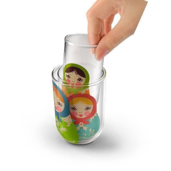 Fred - Babushkups Glass Set By Fred & Friends - Barware - mzube - FFBKUP