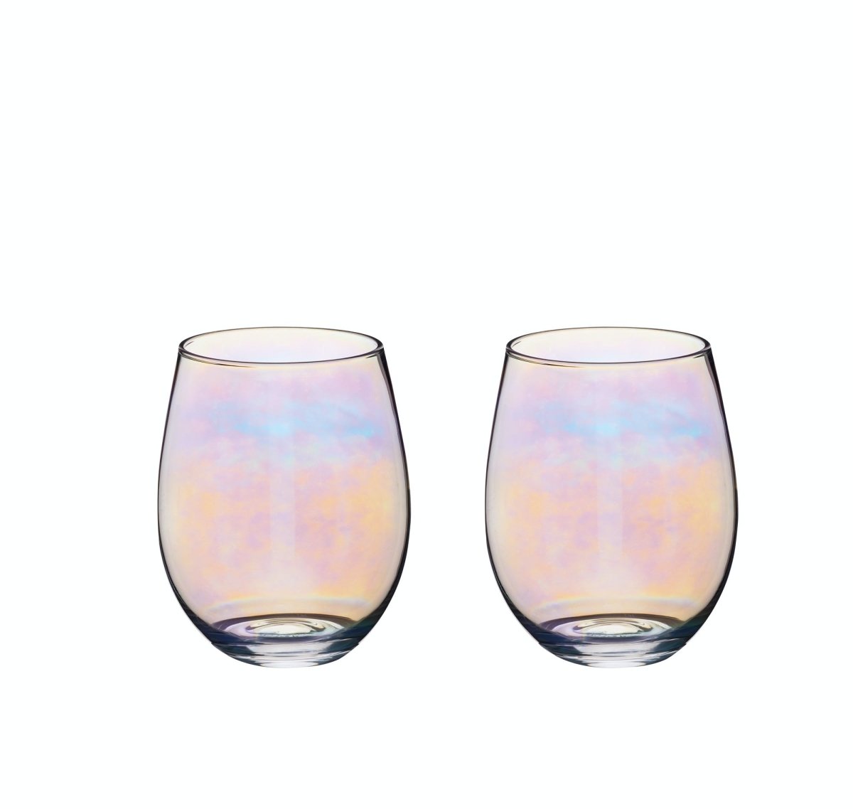 Barcraft - BarCraft Set of Two Iridescent Glass Tumblers - Barware - mzube - BCTUMLUST2PC