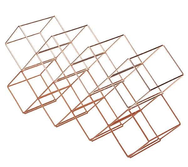 Barcraft - BarCraft Stackable Copper Finish Wine Rack - Barware - mzube - BCWRWIRECOP