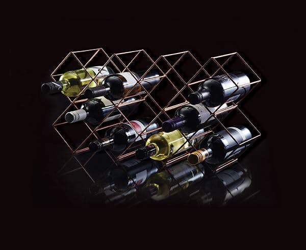 Barcraft - BarCraft Stackable Copper Finish Wine Rack - Barware - mzube - BCWRWIRECOP