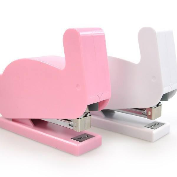 Mustard - Bunny Stapler Pink And White - Office - mzube - M16012P