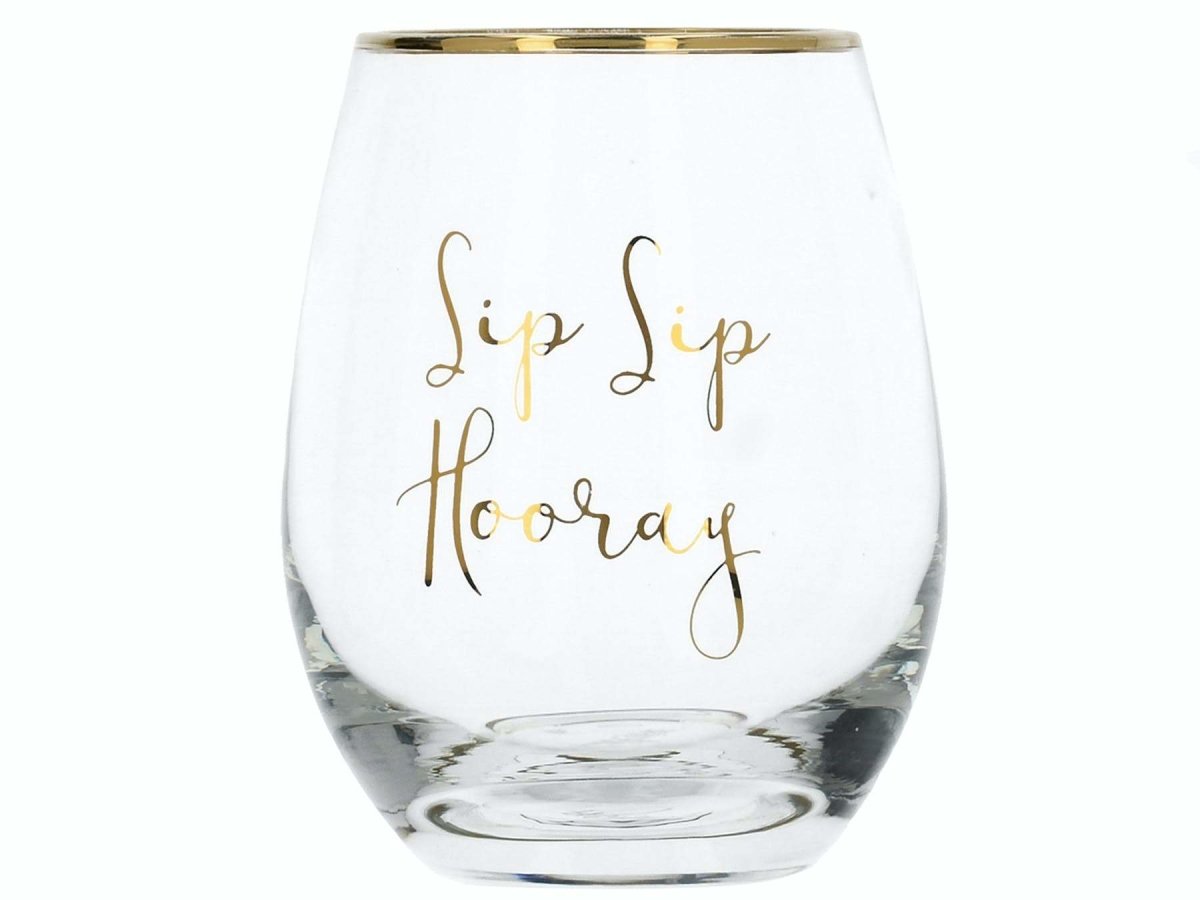 Creative Tops - Creative Tops Ava & I Stemless Wine Glass - Sip Sip Horray - Barware - mzube - 5213695