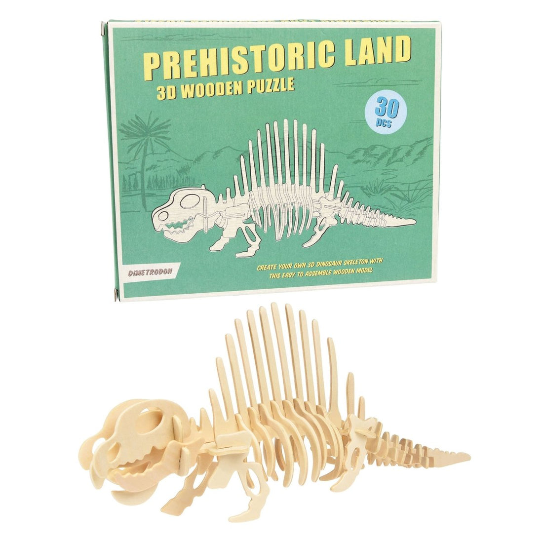 Rex - Dimetrodon 3d Wooden Puzzle - Toys &amp; Games - mzube - 28269