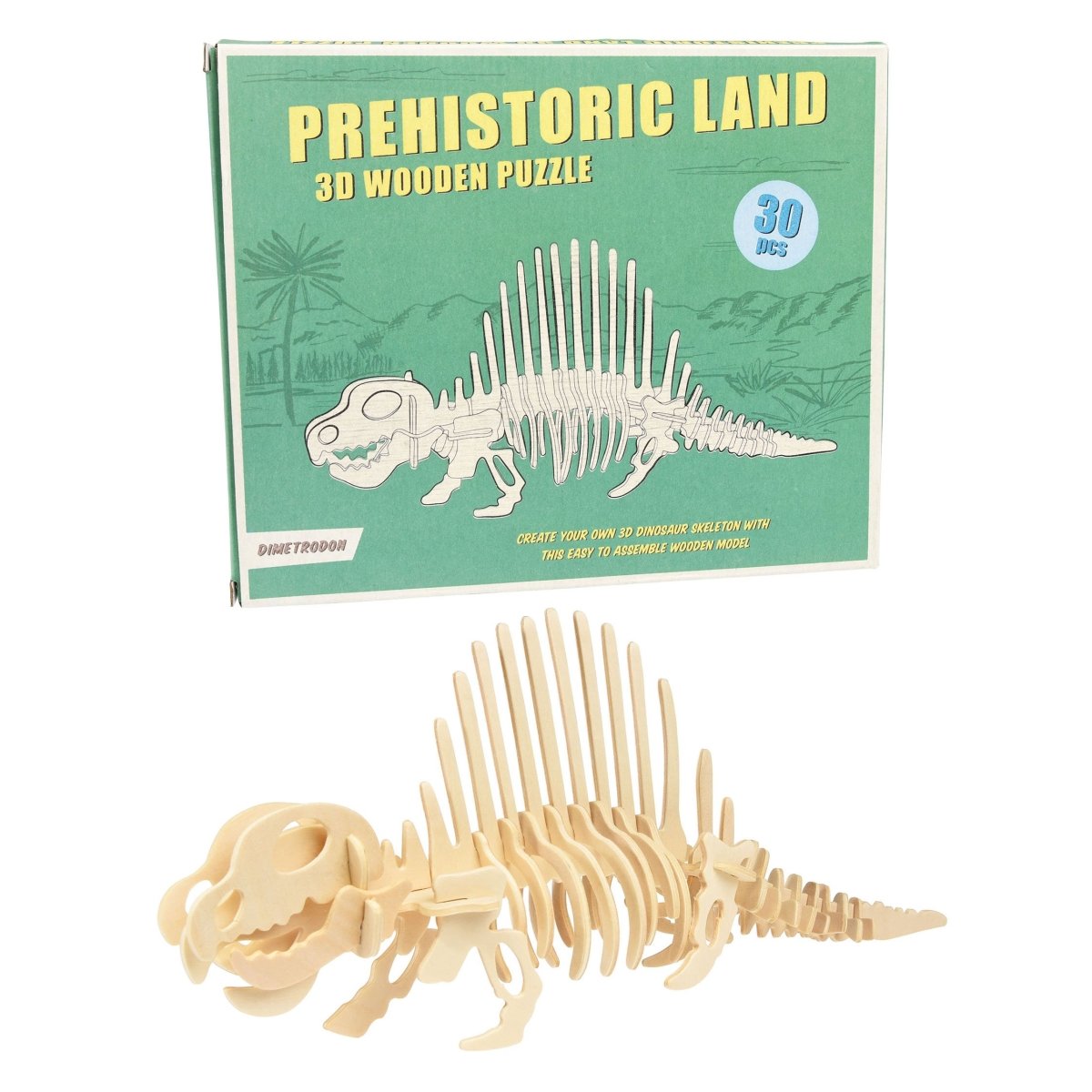 Rex - Dimetrodon 3d Wooden Puzzle - Toys & Games - mzube - 28269