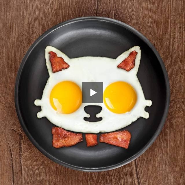 Fred - Fred Funny Side Up Cat Shaped Egg Mould - Kitchen Utensils - mzube - FRED-FUN-CAT