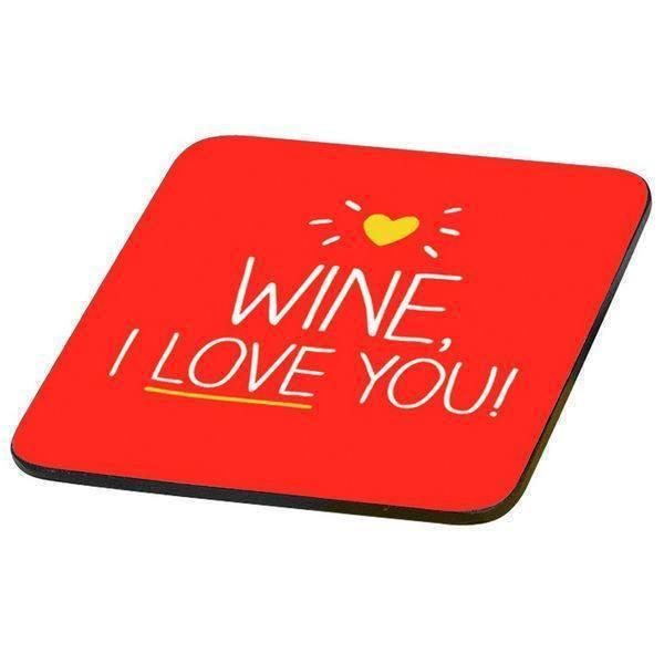 Happy Jackson - Happy Jackson Coaster Wine I Love You - Barware - mzube - HAP170