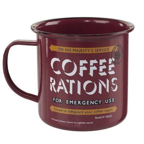 Wild & Wolf - Home Front Tin Mug Coffee Rations Wild And Wolf - Mugs - mzube - HOM001
