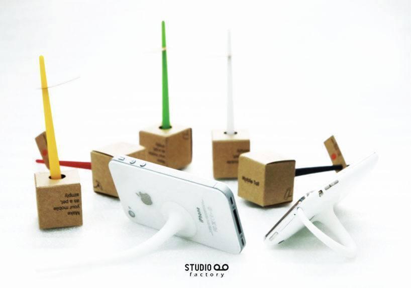 Mobile Tail - Mobile Tail - Cool Mobile Phone Stand - Office - mzube - MOBILETAILWHITE