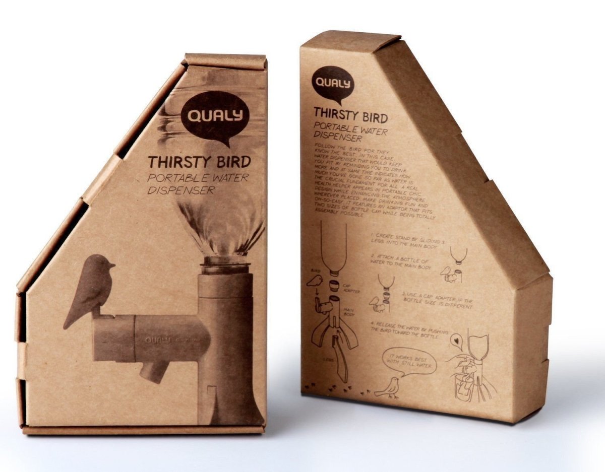 Qualy - Qualy - Thirsty Bird Water Dispenser Black - Kitchen & Dining - mzube - QL10123WB