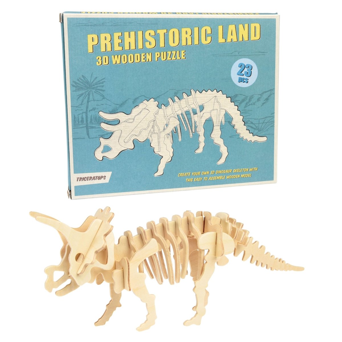 Triceratops 3d Wooden Puzzle - mzube Toys &amp; Games