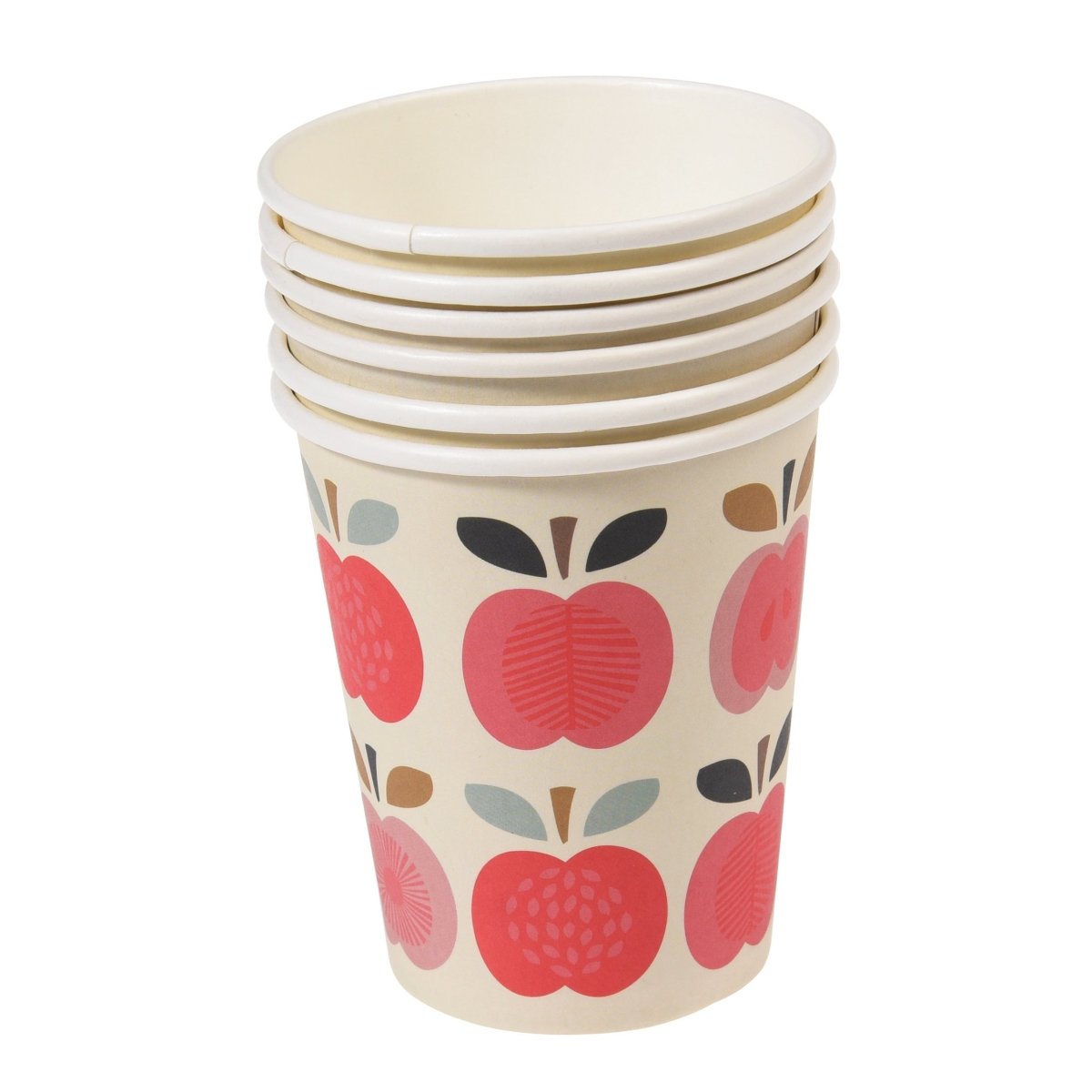 Vintage Apple Paper Cups(Set Of 8) - mzube Kitchen &amp; Dining