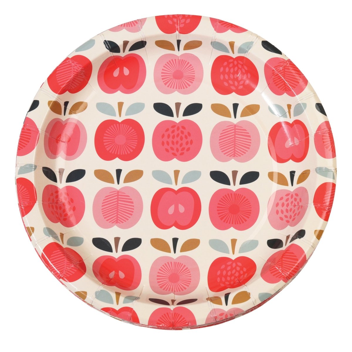 Vintage Apple Small Paper Plates (Set Of 8) - mzube Kitchen & Dining